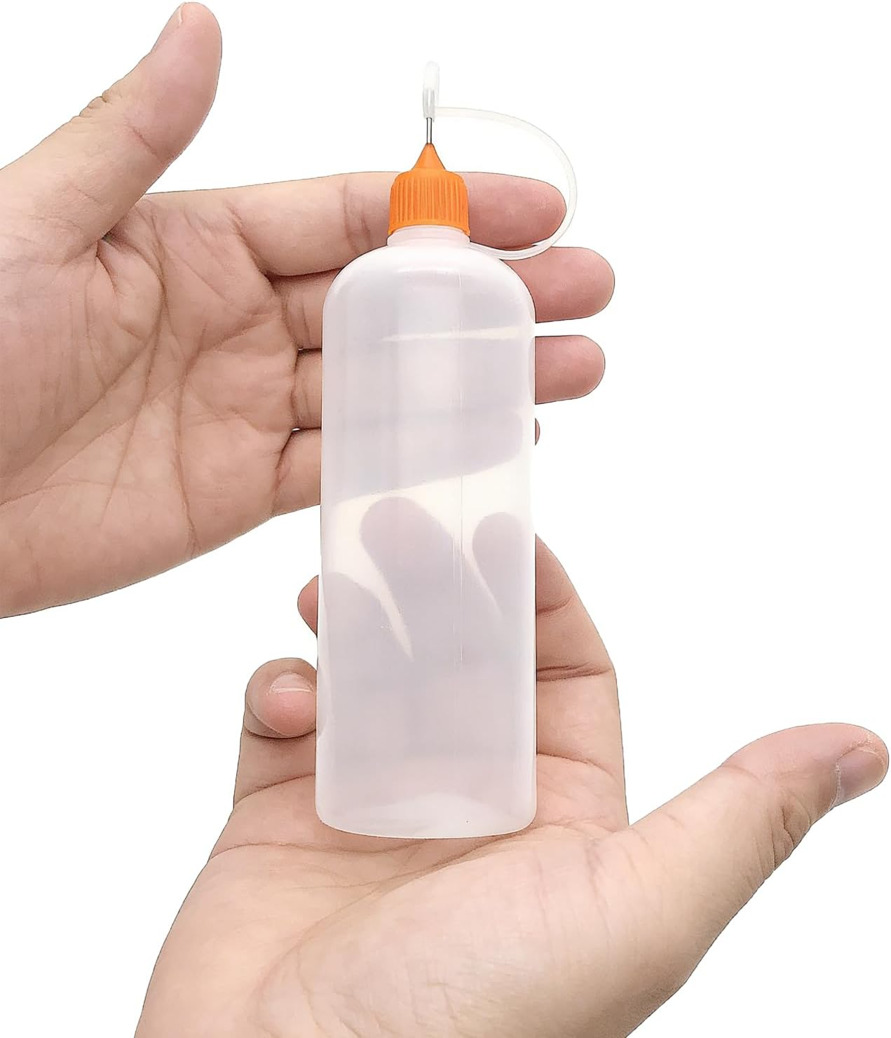 5 Pcs Needle Tip Bottle,4 Ounce Precision Glue Applicator Bottlesfor with 2 Mini Funnels for Crafts, Art, Resin, Slime, Diy(Multicolor Lids) image number 1