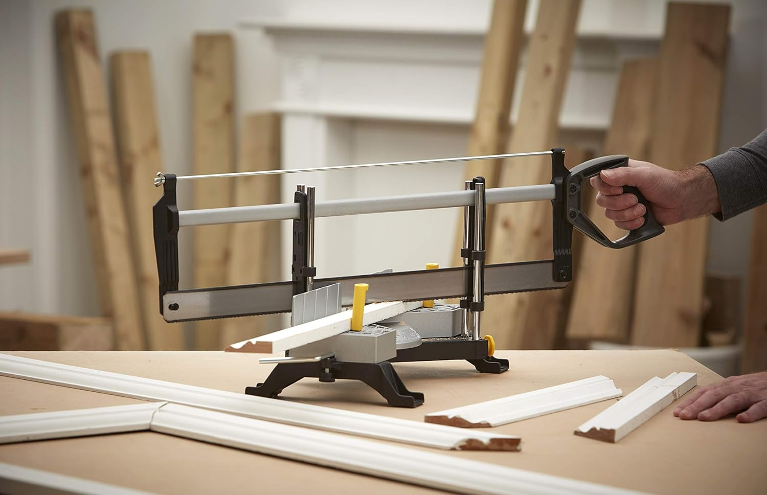 Stanley 1-20-800 Adjustable Mechanical Mitre Box, Multicolor, Pack of 1