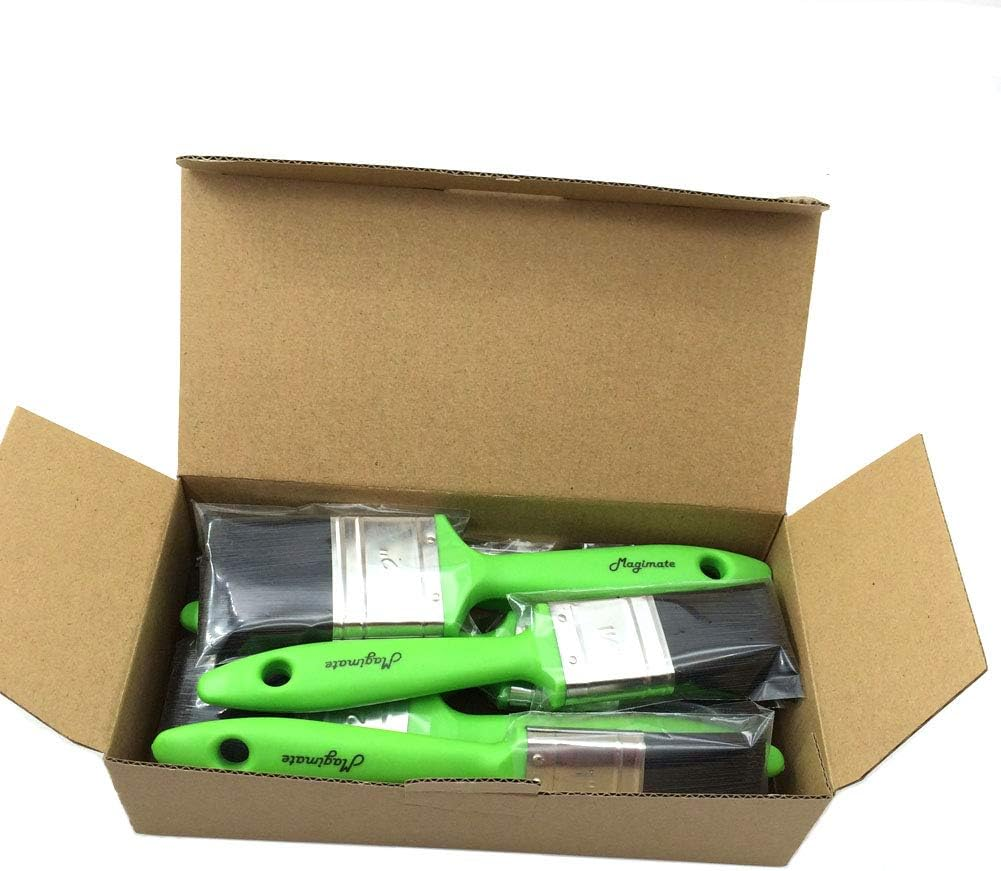 Magimate Stain Paint Brush House Painting Wall Paintbrush Set Variety Sized Staining Brushes Assortment Bulk Pack of 10 image number 4