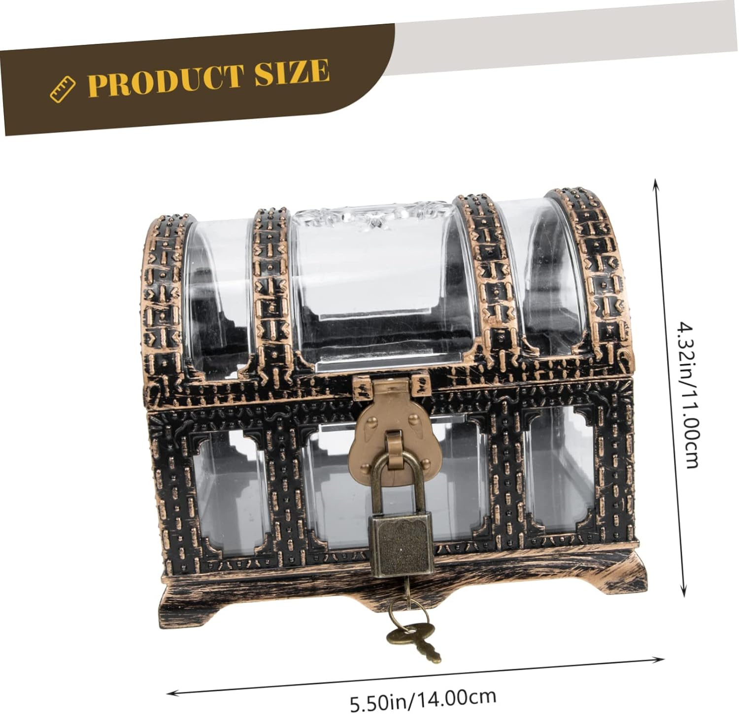 Pirate Treasure Chest Toy Vintage Treasure Chest Box for Boy Girl Pirate Box Lock