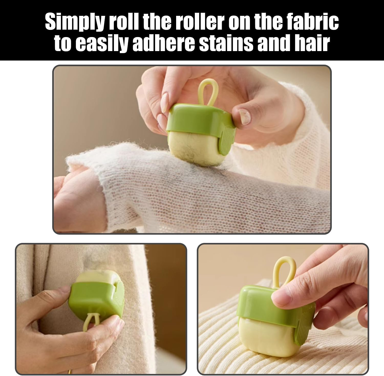 AIRTILY 2 Washable Hair Stickers, 2 Creative Cute Hooks, Clothes Cleaning Tools, Pet Hair Remover image number 5