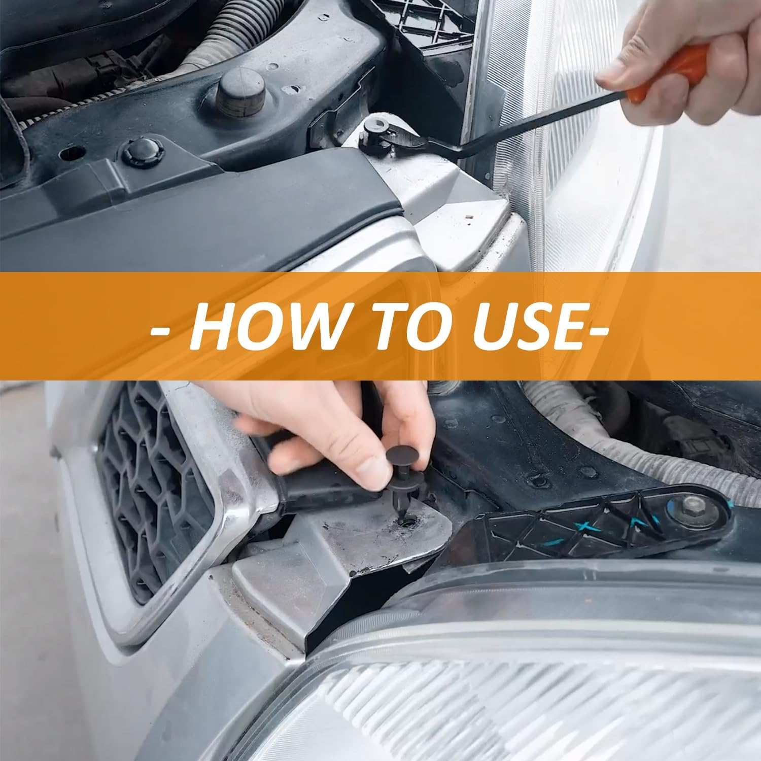 125-Piece Universal Car Fastener Kit - Push Retainer Clips Set (6-9.8Mm) with Removal Tool for Bumper, Fender, Door Trim image number 1