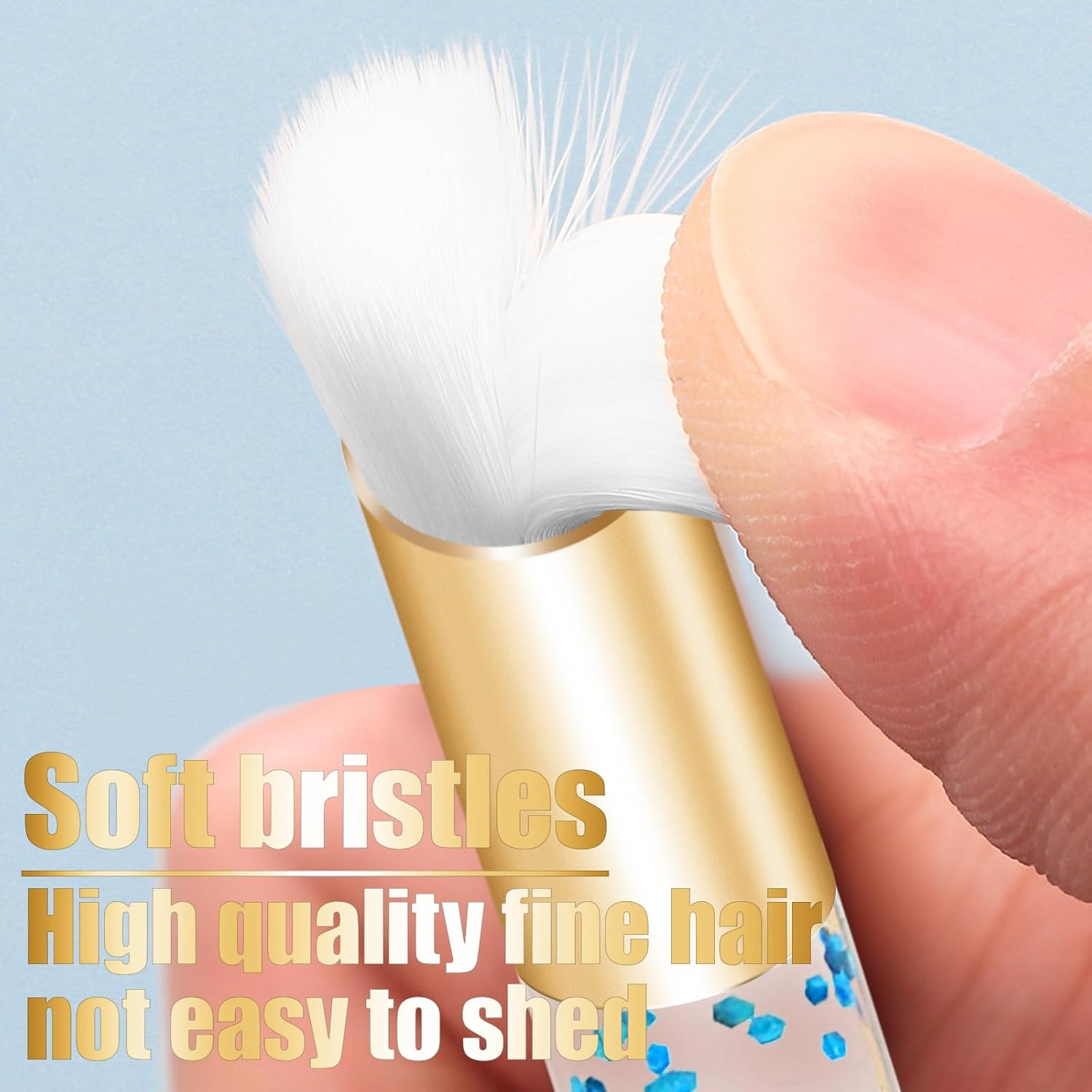 NILLOS Lash Shampoo Brushes, 10 PCS Eyelash Cleanser Brushes for Face, Eye, Nose Care (Colorful)