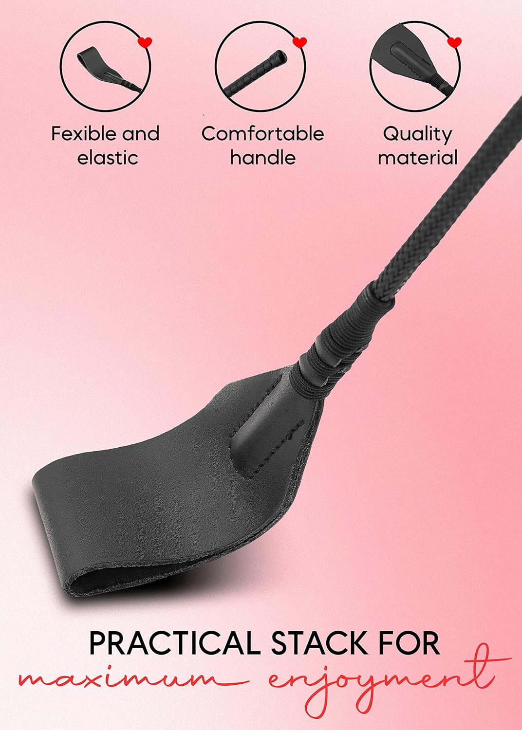 Horse Red Whip 15" Crop 12" Crop 18" Kit Equestrian Horse Whip Play Toys for Couples Riding Crops Double Layer Crop