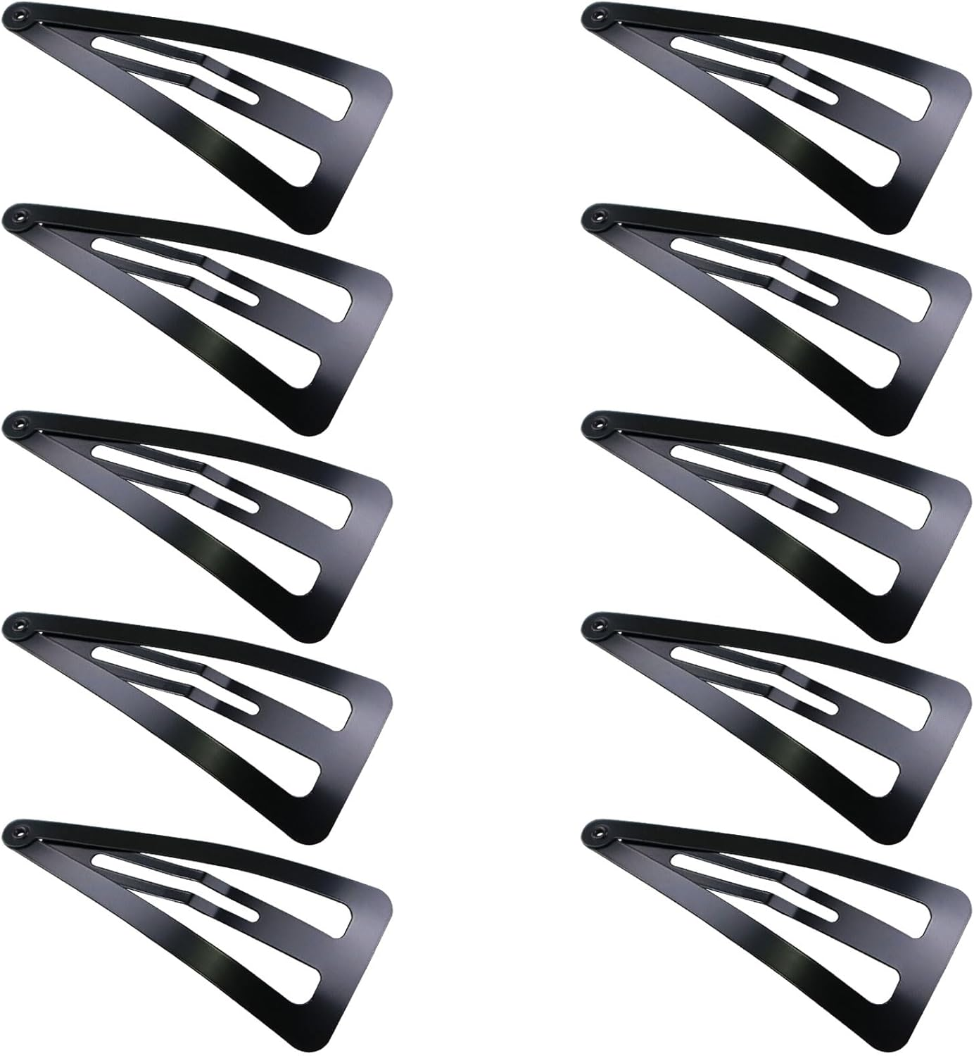 Hair Clips Girls Pack of 10 6.7 Cm Large Snap Hair Clips Hair Clips Metal Hair Clips Black Hair Clips Hair Accessories Hair Clip for Girls, Men and Women, Triangle image number 3