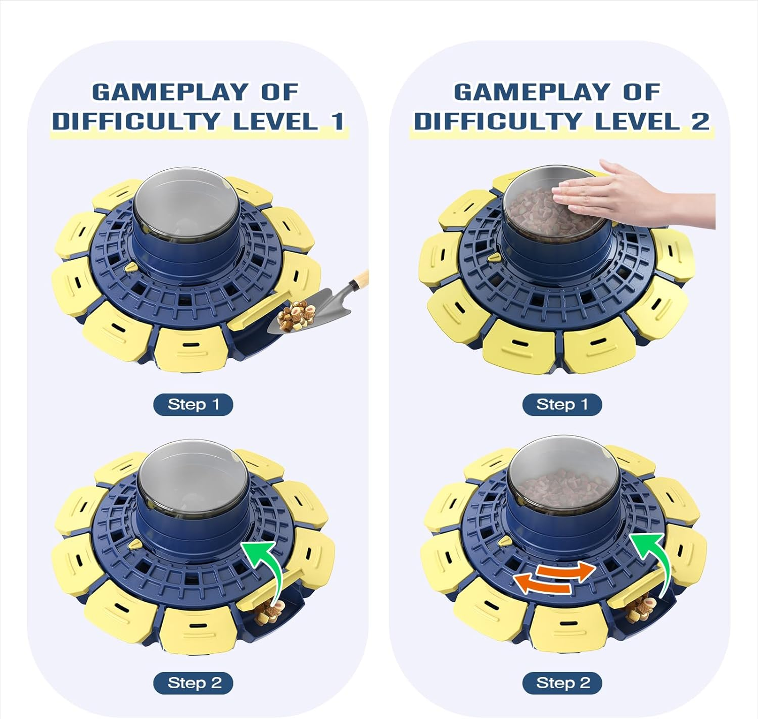 KADTC Level 3 in 1 Hard Dog Advanced Puzzle Toy for Smart Small/Medium/Large Dogs Difficult Challenging Food Puzzles Toys Slow Feeder Cognitive Intelligence Brain Mental Stimulation Mind Treat Games image number 3