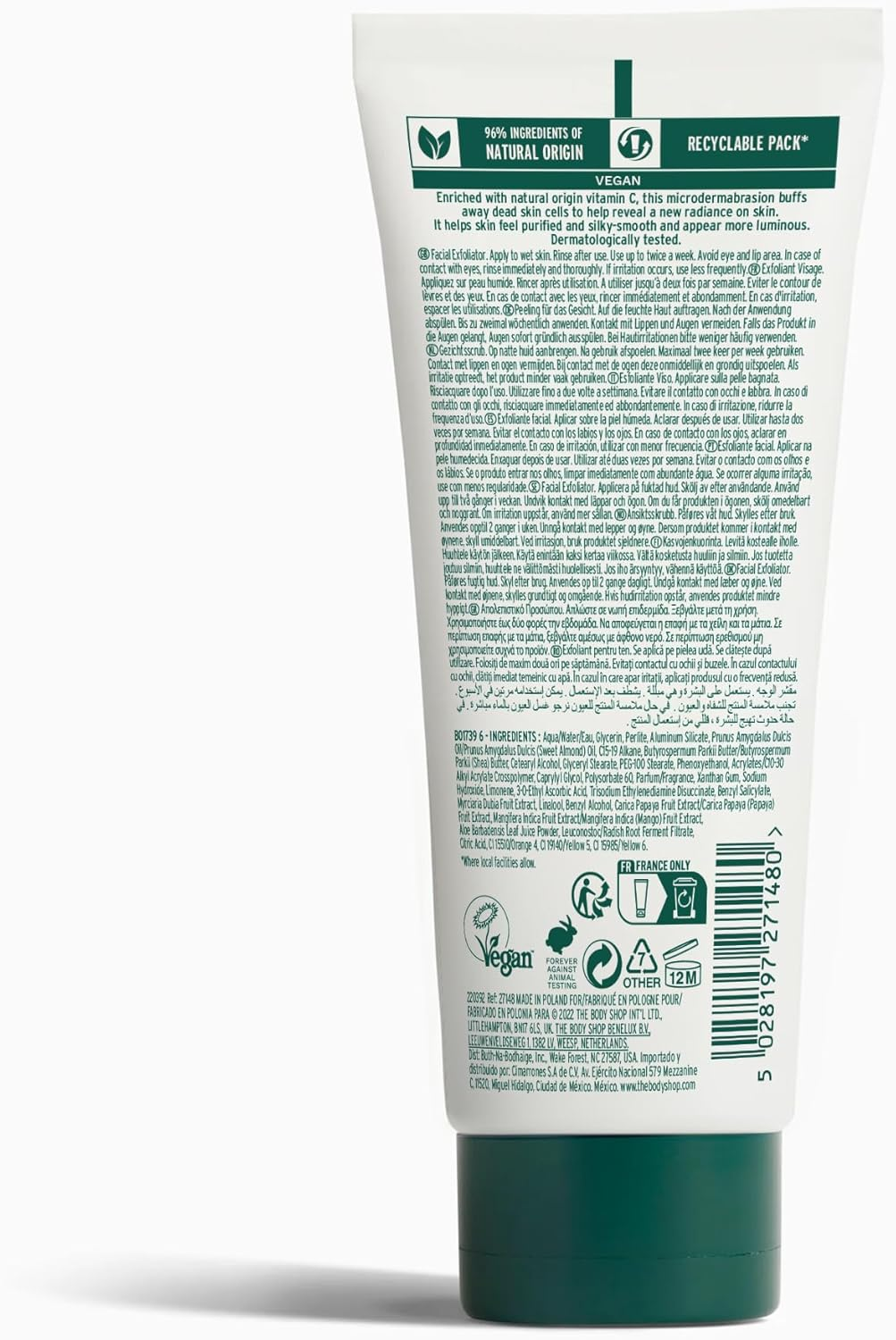 The Body Shop Vitamin C Glow Boosting Microdermabrasion, 3.3 Fluid Ounce image number 5