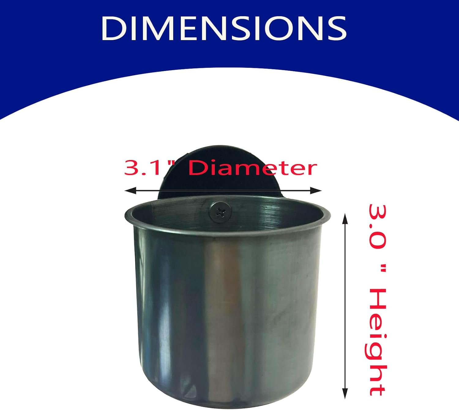 Magnetic Cup Holder, Stainless Steel Magnetic Cup Caddy, Magnetic Drink Holder for Bottles, Glasses, and Cans - Fits on Fridge, Lawnmower, Forklift, Cart, Treadmill,Or School Bus image number 3