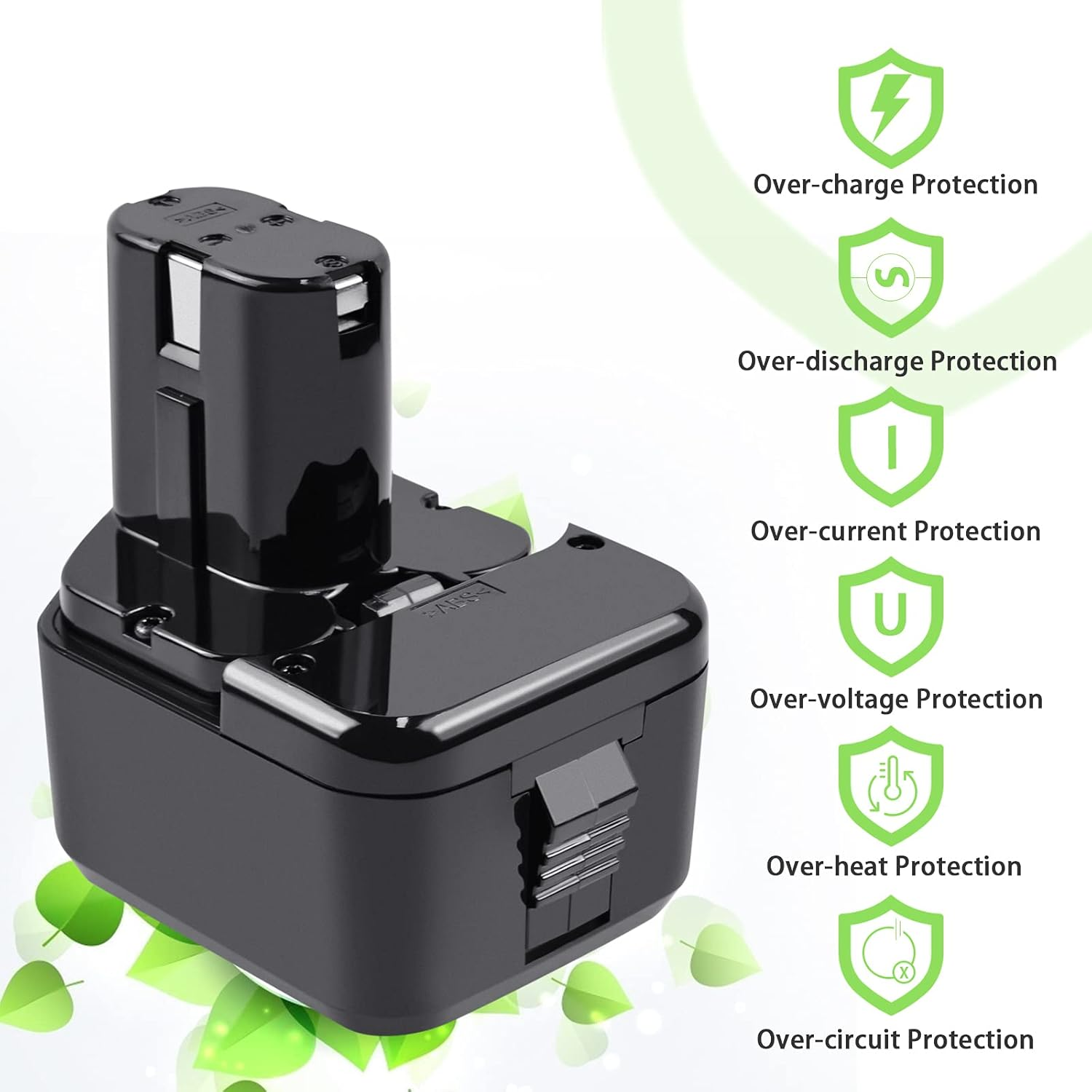 Tecmana 12 V 4.0 Ah Battery Compatible with Hitachi EB1212S EB1214L EB1214S EB1220BL EB1220HS EB1222HL EB1226HL EB1230HL BCC1212 image number 1