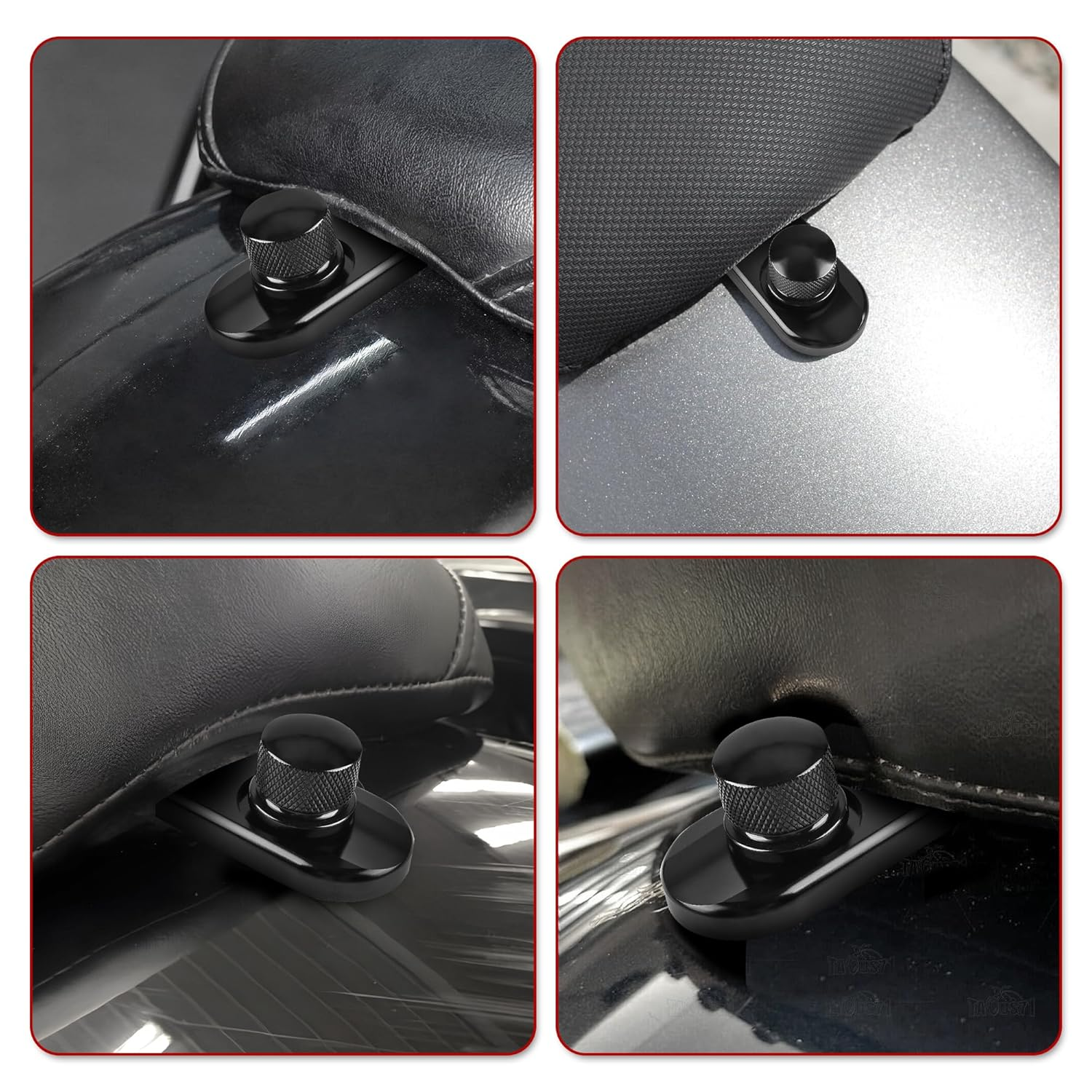 Screw Seat Bolt with Knob Cover Tab Compatible for Harley Davidson Touring 1996-2024 Black 3 image number 5