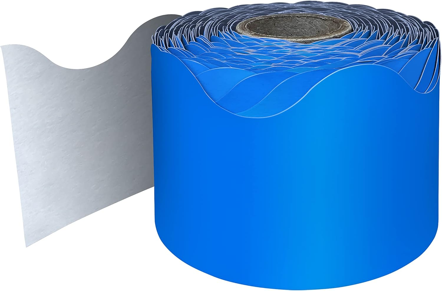 Carson Dellosa 65 Ft Scalloped Blue Bulletin Board Borders, Classroom Borders for Bulletin Board, White Board, Cork Board, Locker, and Classroom D&eacute;cor, Bulletin Board Trim - Blue image number 2