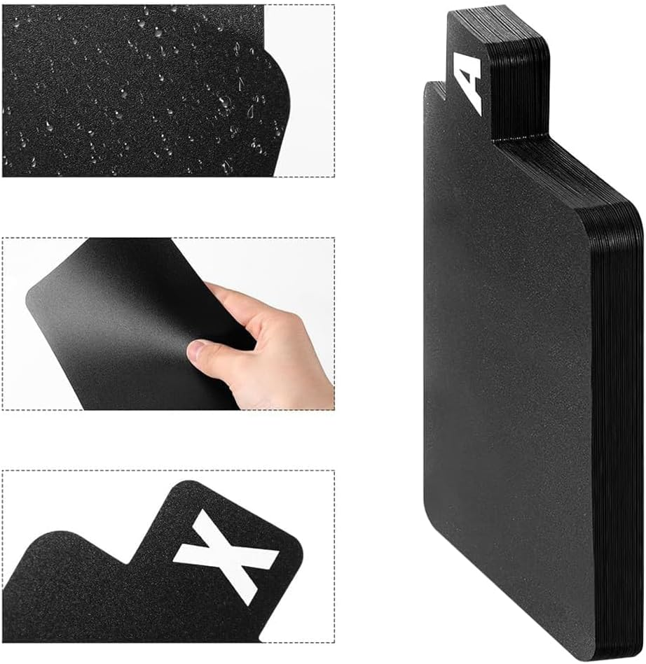 26 Pcs A-Z Vinyl Record Dividers with Alphabet Tabs &ndash; Side-Printed File Organizer for Records, Albums & CD Storage &ndash; Durable Dvd-Style Alphabetical Organizer image number 3
