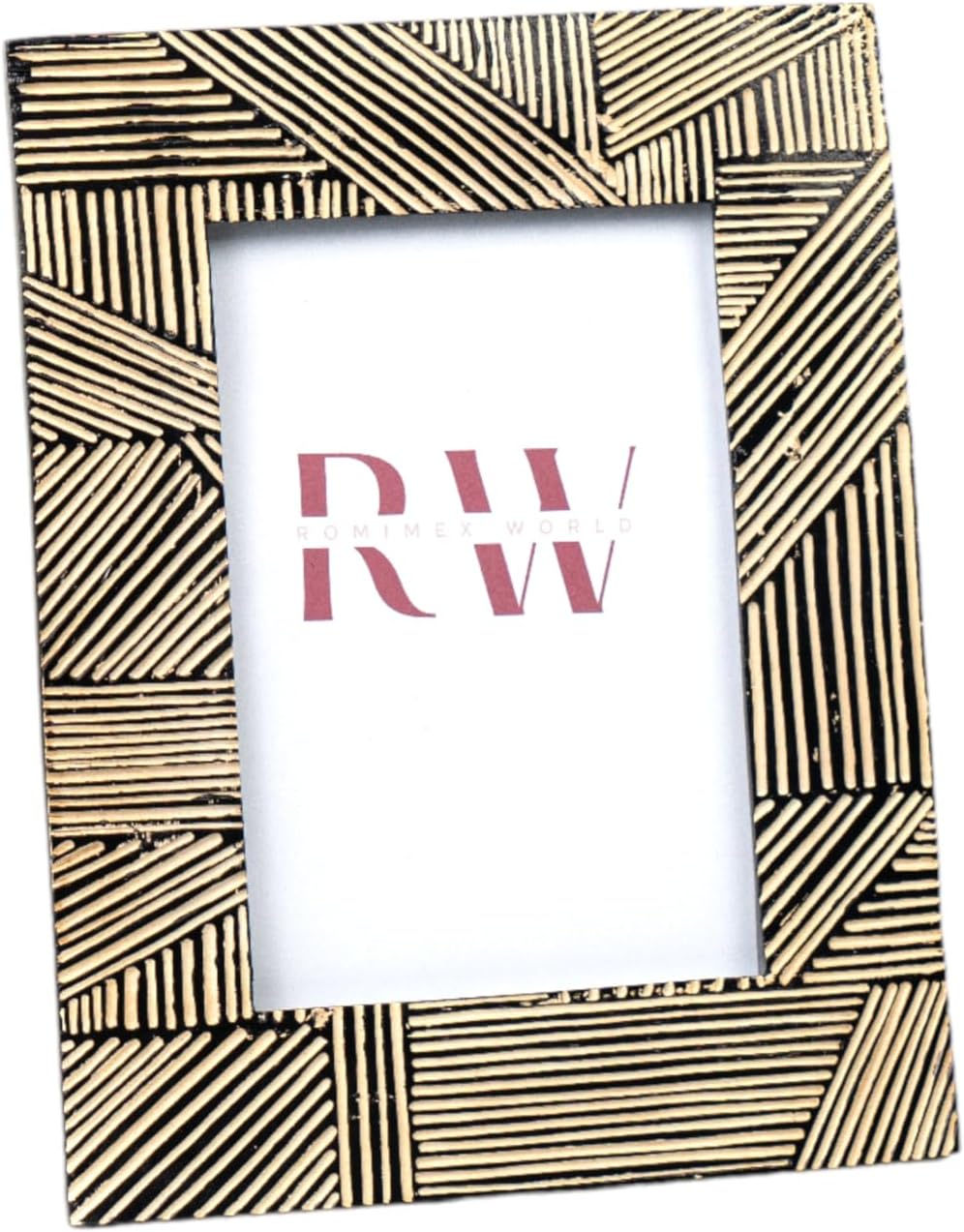 Portafoto Resina Cream/Black