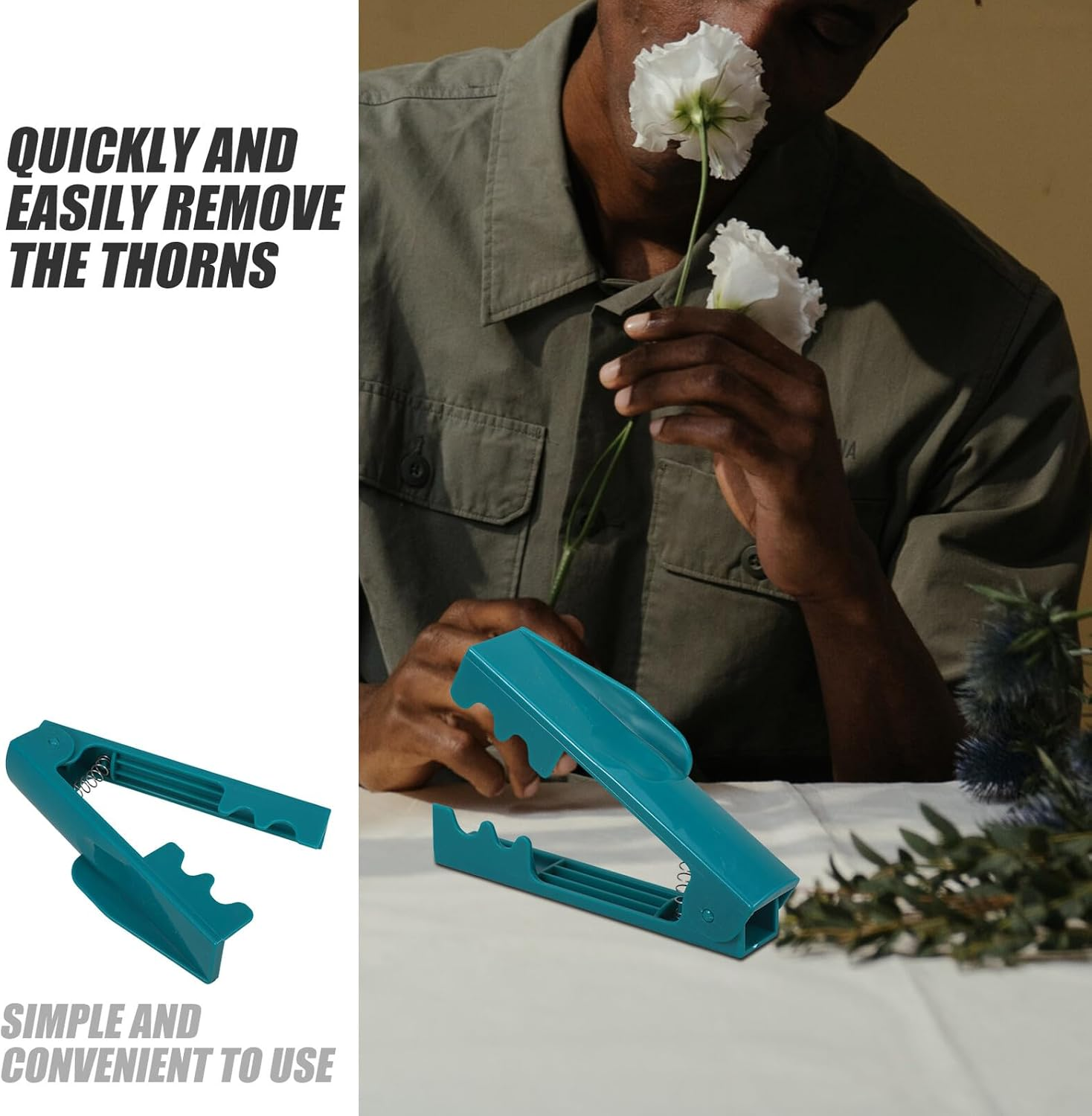 COHEALI 2Pcs Rose Thorn Stripper Tool Plastic Garden Pruning Gadget for Easy Thorn and Leaf Removal from Rose Stems for Florists and Gardeners image number 3