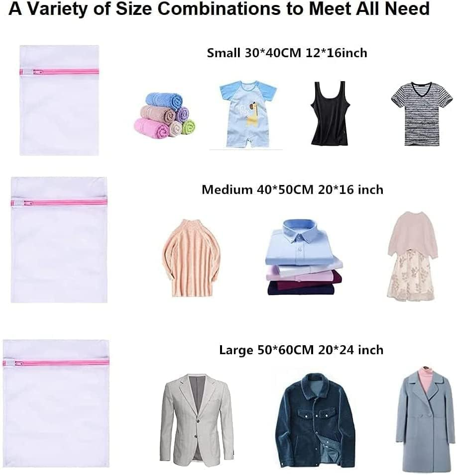 4Pcs Laundry Bag| Laundry Bra Bag|Washing Bag|Mesh Laundry Bags, H HOME-MART Washing Machine Wash Bag,Delicates Wash Bag,Lingerie Wash Bra Bags for Delicate Clothes with Premium Zipper Lock image number 1