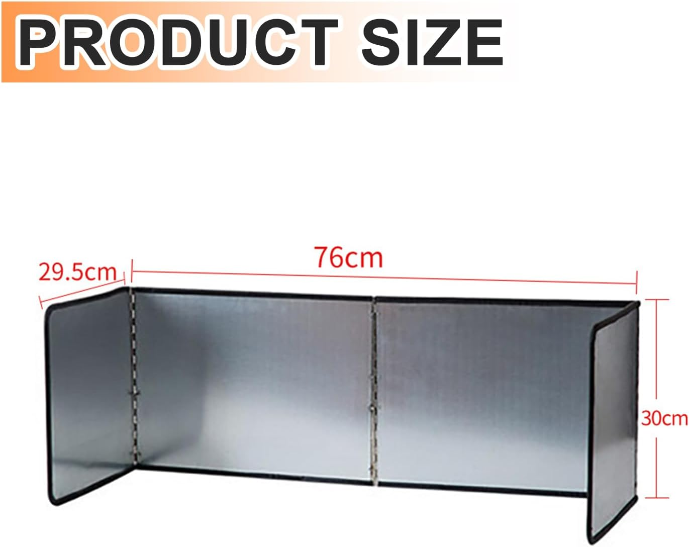 EDINNO Splatter Guard, 4 Sided anti Splatter Shield Guard, Foldable Oil Splatter Screens for Frying, Nonstick Splatter Screen, Stove Heat Insulation Board for Cooking, 11.6 * 30.2 * 12 Inches image number 1