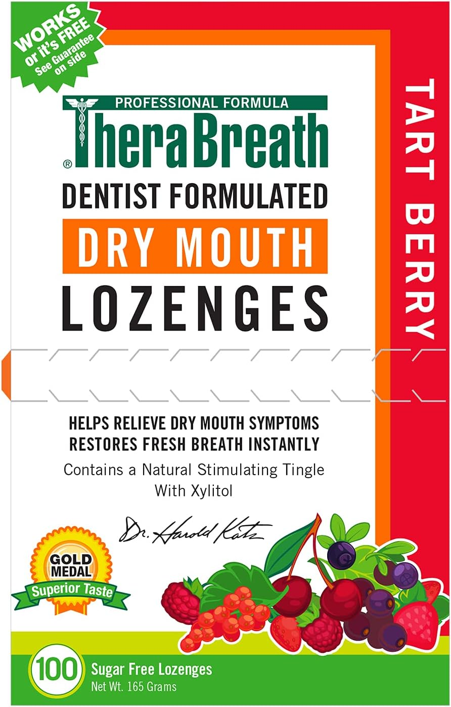 Therabreath Dry Mouth Lozenges with ZINC, Tart Berry Flavor, 100 Lozenges image number 3