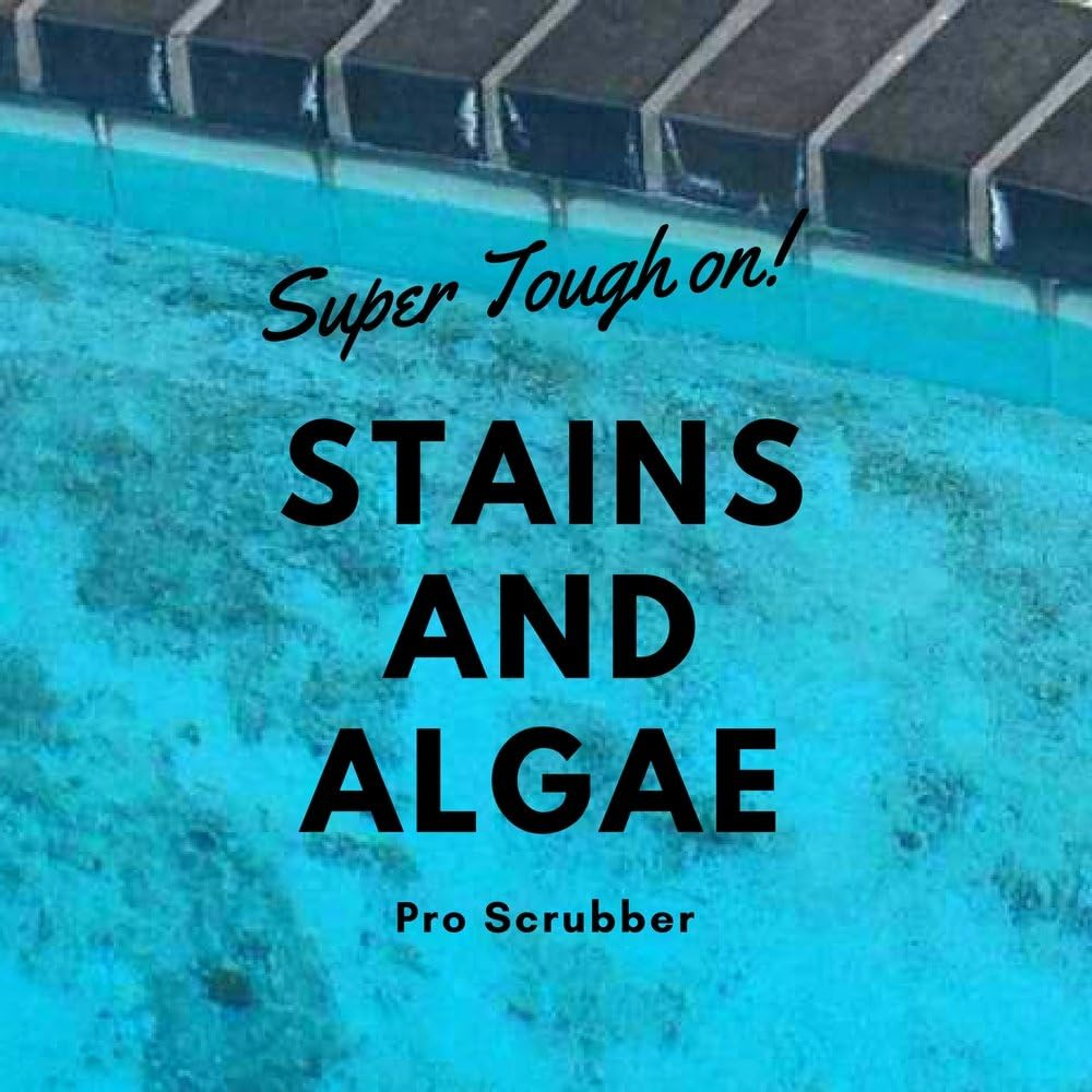 Aquatix Pro Heavy Duty Pool Brush, Durable 5" Swimming Pool Cleaner Brush Best for Tackling Stubborn Stains, Aluminium Handle & Stainless Steel Bristles, Suitable for Concrete & Gunite Pools. image number 1