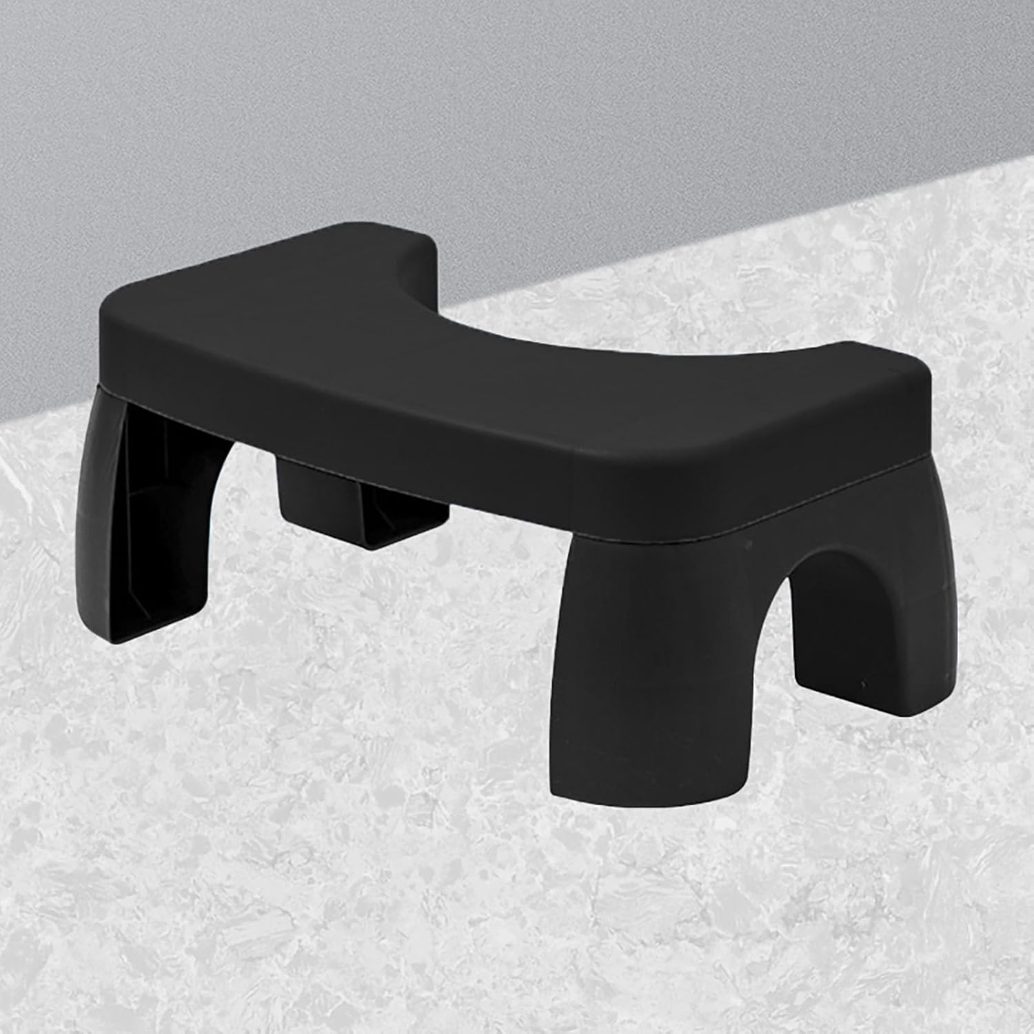 Toilet Squatting Stool, Squatting Toilet Foot Stool Stable Bottom for Bathroom (Black) image number 4
