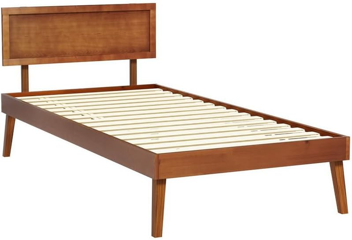 Artiss Single Bed Frame Platform Wooden Timber Frames Beds Base Bedroom Room Decor Home Furniture Oak for Kids, Toddler and Adult, Modern Design with Stable Legs and Storage Space Walnut image number 1
