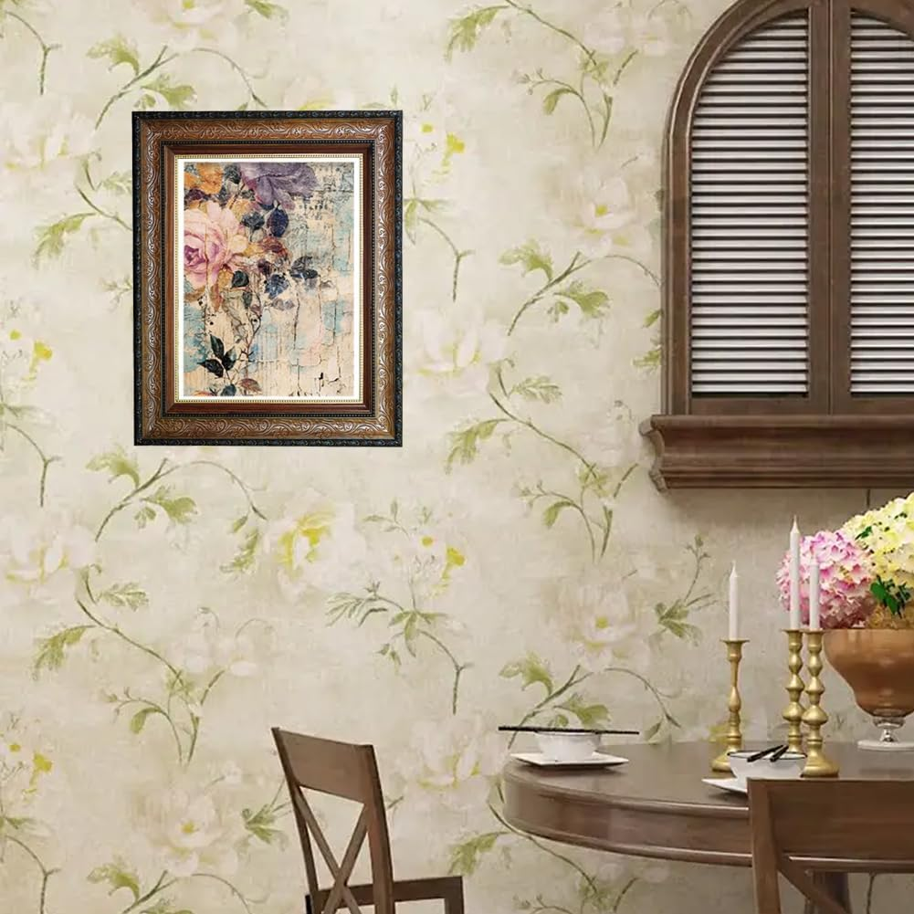 Vintage Floral Scrapbook Paper Pad - Flower Patterned Cardstock Paper Pads,6X6 Single-Sided Junk Journal Scrapbooking Paper for Card Making Cottagecore Picture Art Collage - Blue image number 6