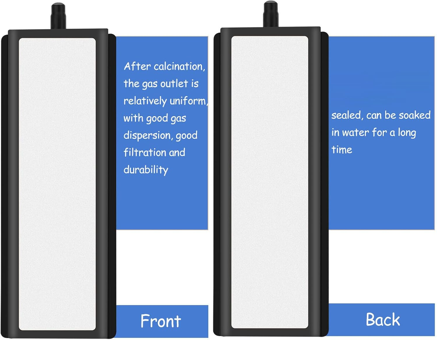 Bestonzon Nano Bubble Air Stone for Aquarium Fish Tank High-Temperature Sintered Aeration Uniform Fine Bubbles Oxygen Diffuser for Hydroponics and Aquatic Oxygenation