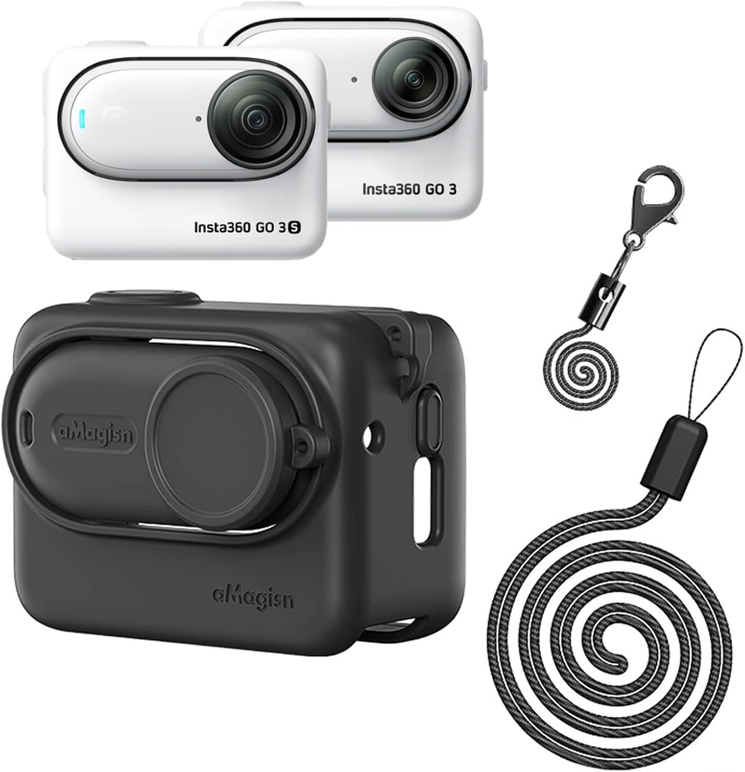 Fenmaru Protective Case for Insta360 GO 3, Insta 360 Go 3 Silicone Case Accessories - Grey image number 5