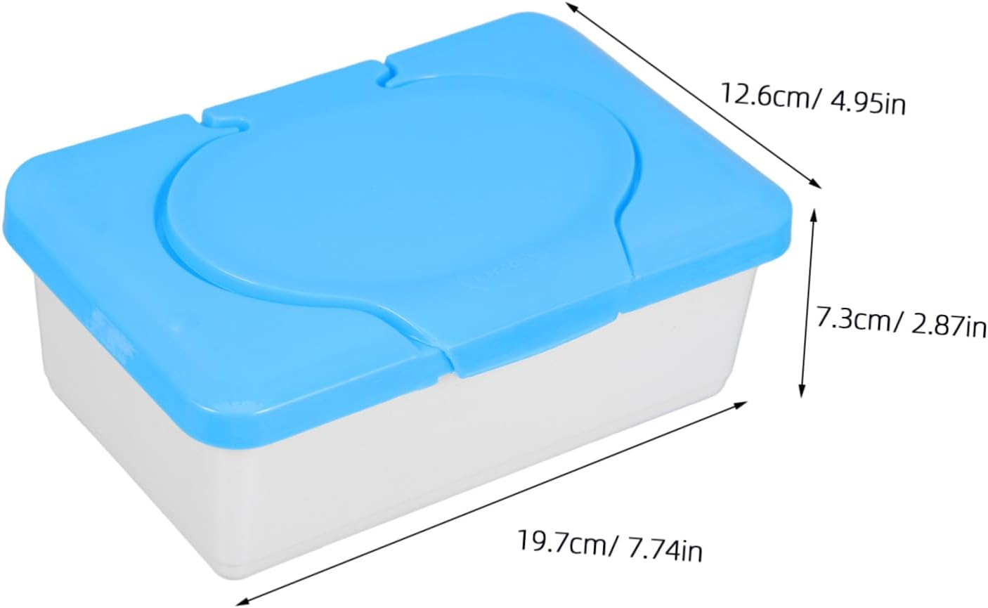 2Pcs Cleansing Wipes Box Portable Refillable Dispenser for Bathroom and Nursery Travel Use Plastic Storage Case image number 1