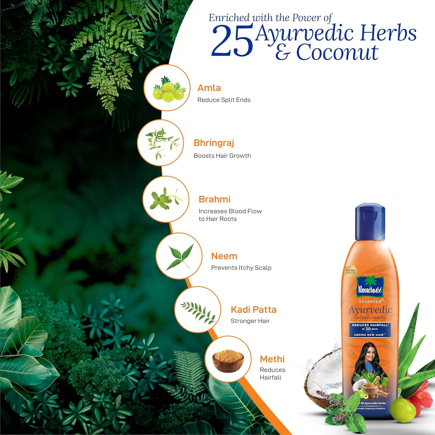 Parachute Advansed Ayurvedic Hair Oil,300Ml (Ship from India) image number 6