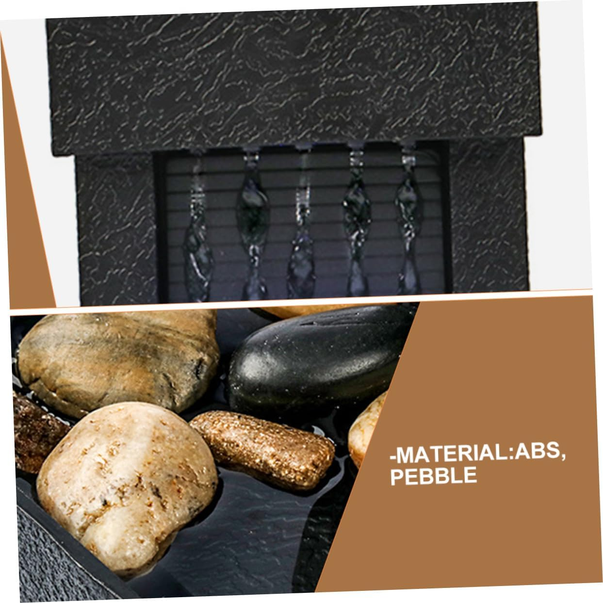 RORPOIR Small Indoor Water Fountain Led Decorative Fountain for Home Office Hotel image number 5