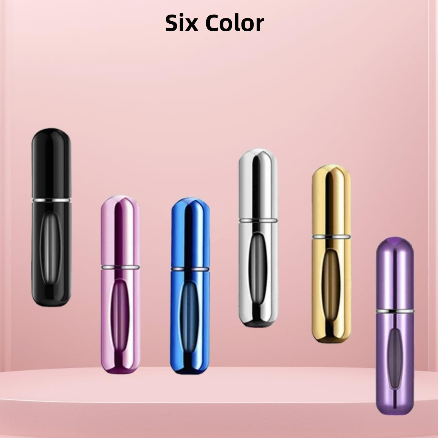 Portable Mini Refillable Perfume Atomizer Bottle, Travel Size Refillable Perfume Refill Bottle - Perfume Atomizer Refillables, Scent Pump Case, Small Perfume Spray 6 Pcs Pack of 5 Ml image number 1