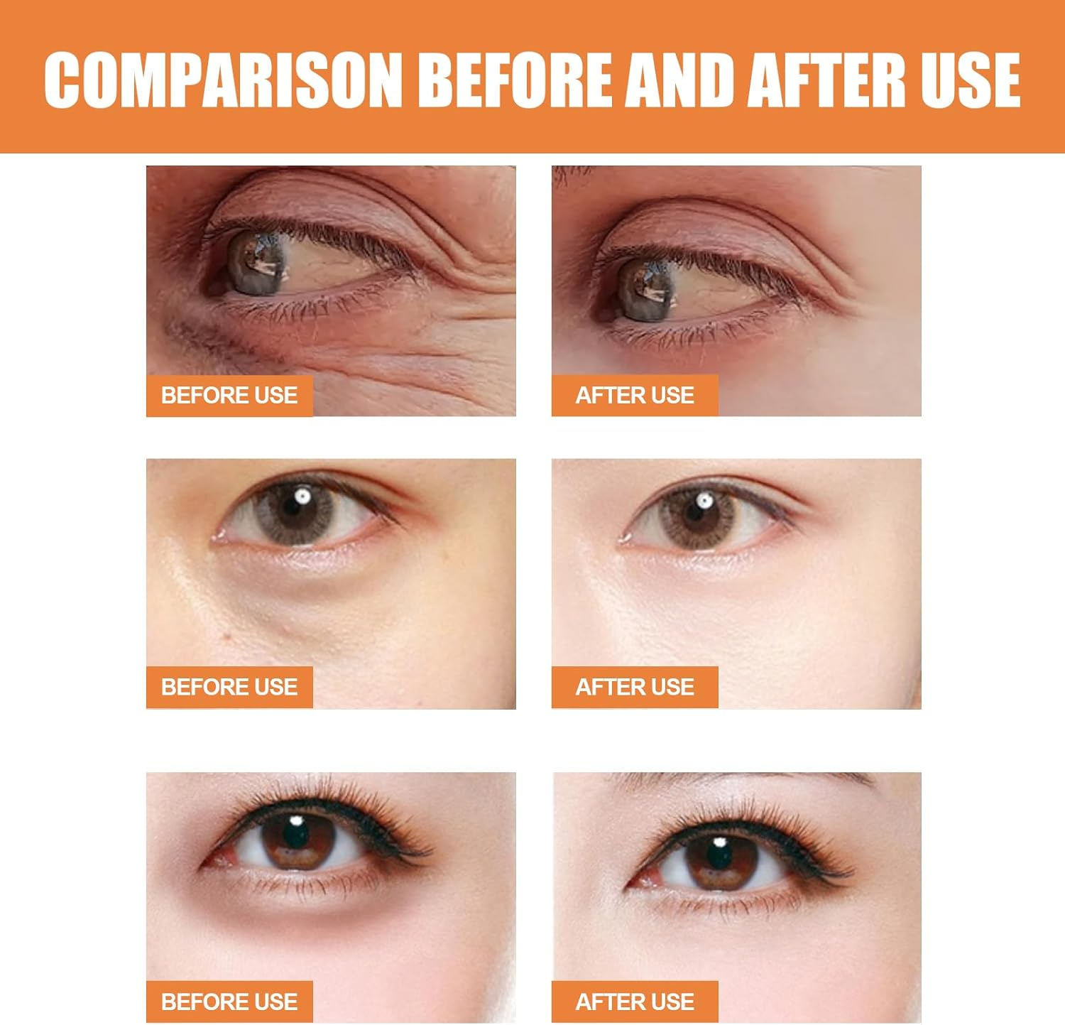 Eye Balm with Vitamin C Brightens and Reduces Puffiness, Multi Correxion Hydrating Eye Stick for Dark Circles and Puffiness, Moisturizing Hydrating Cream Retinol Deep Wrinkle Serum (1Pcs) image number 6