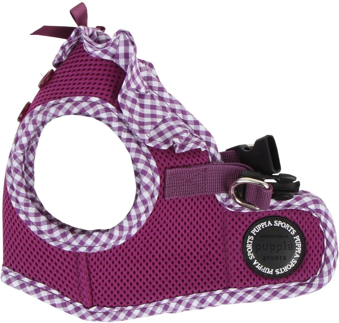 Puppia Vivien Vest Dog Harness Step-In All Season Mesh Cute No Pull No Choke Walking Training for Small Dog, Purple, X-Small