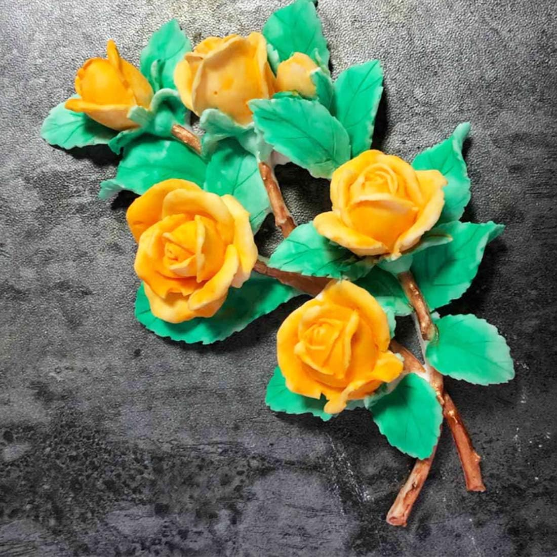 Fineinno 3D Rose Flower Silicone Molds for Epoxy Resin,Floral Crystal Molds with Stems Bouquets Branch Casting Mould for Fondant Chocolate Candy Soap image number 6