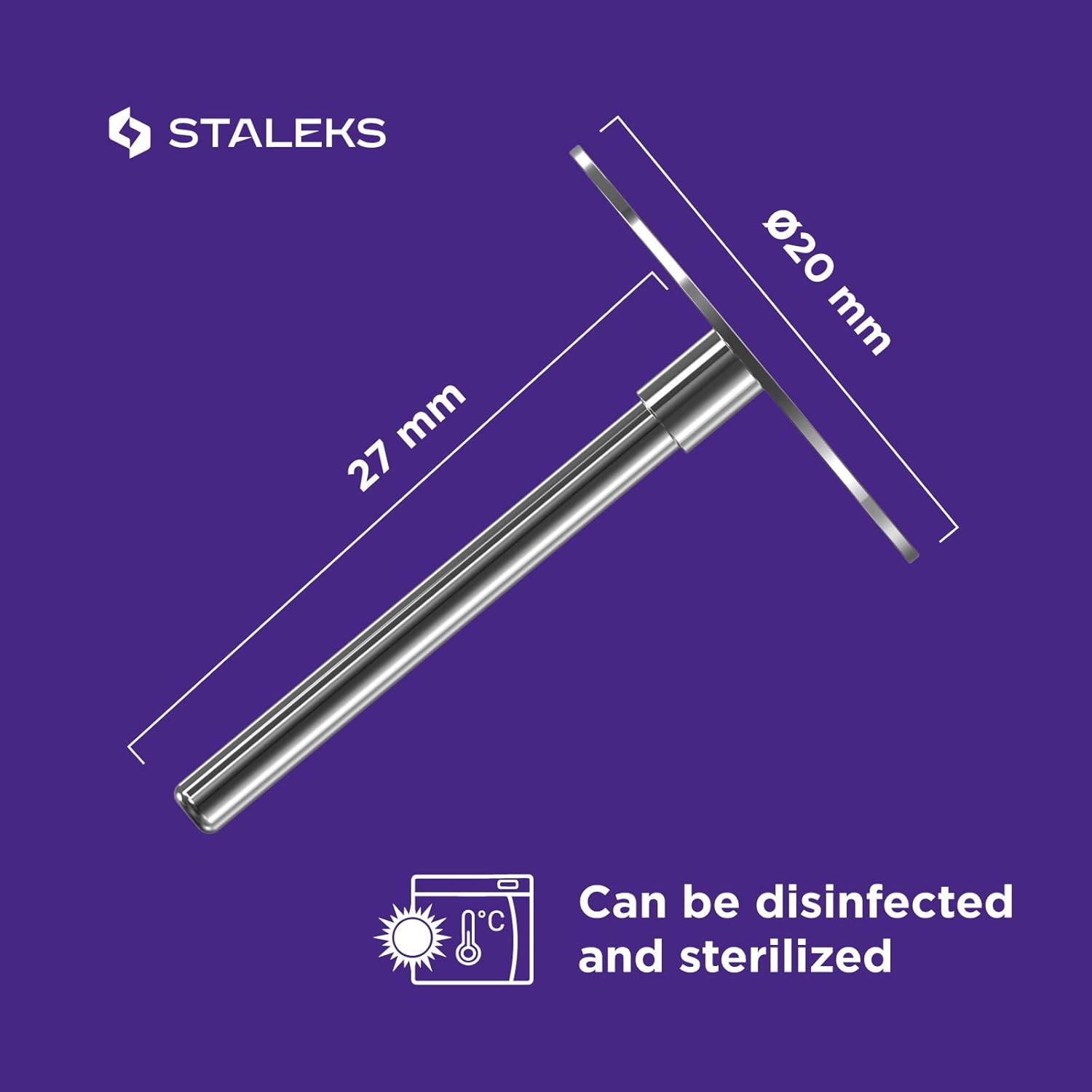 STALEKS Pododisc 20Mm Pedicure + 5 Spare Files 180 Grit Professional Home Use Stainless Steel (Pdset-20) image number 3