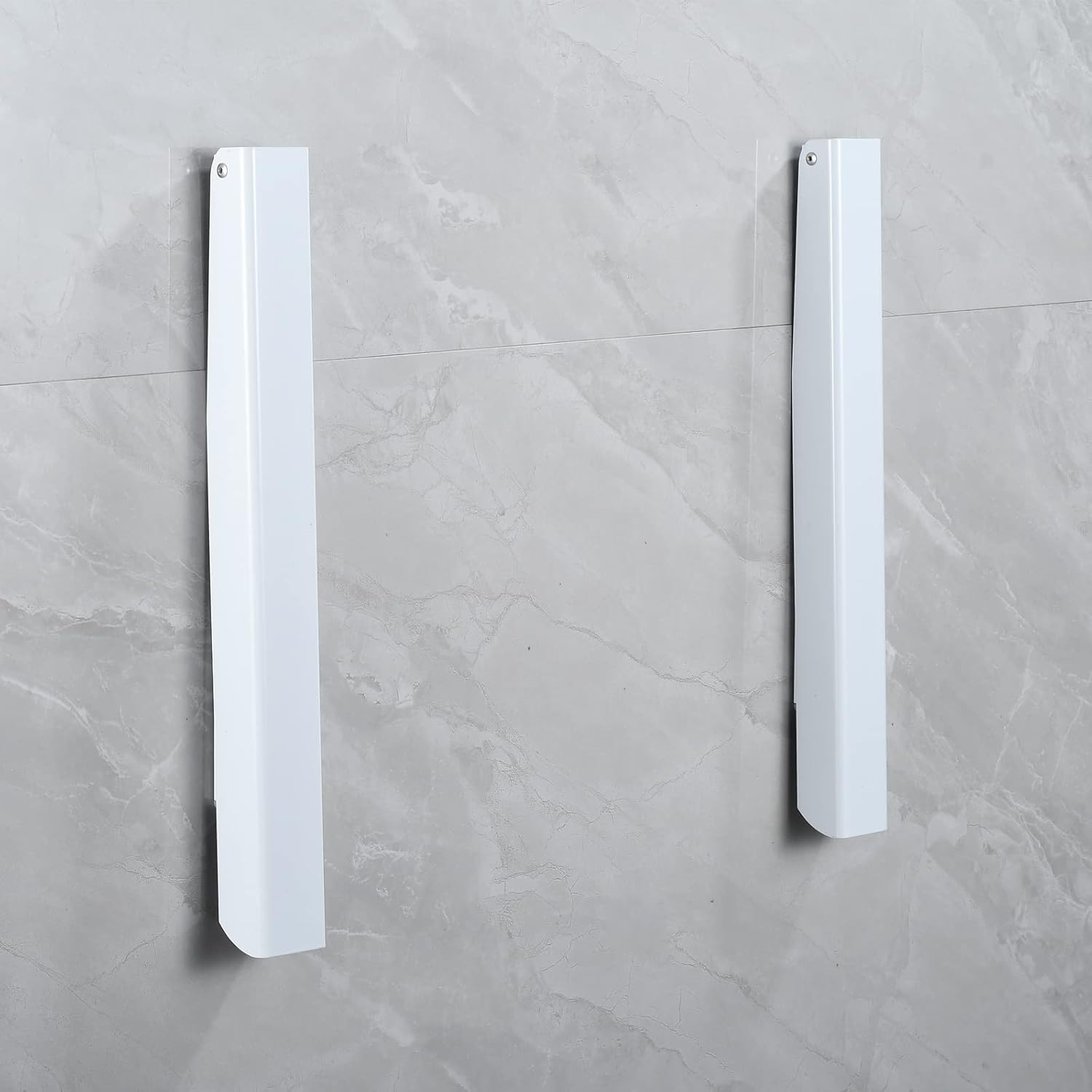 MISSMIN White Retractable Clothes Rack 2 Pack - Wall Mounted Folding Clothes Hanger Drying Rack for Laundry Room Closet Storage Organization