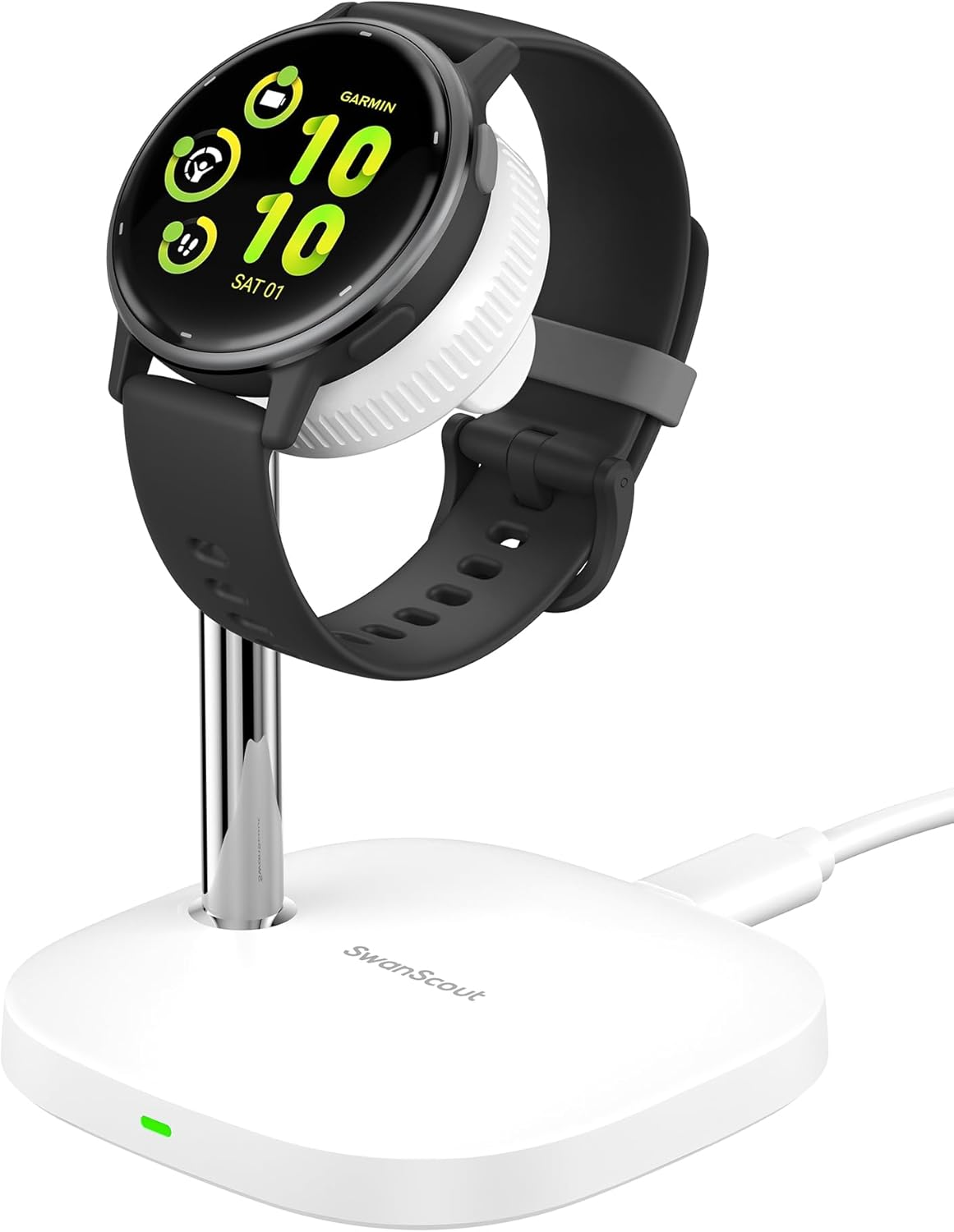 Swanscout Watch Charger Stand for Garmin Watch Forerunner 165/265/45, Vivoactive 6/5, Instinct 3/2, Fenix, Venu, Tactix, Approach, Quatix Series and for Multiple Garmin Watch Devices, Swanscout 505GM