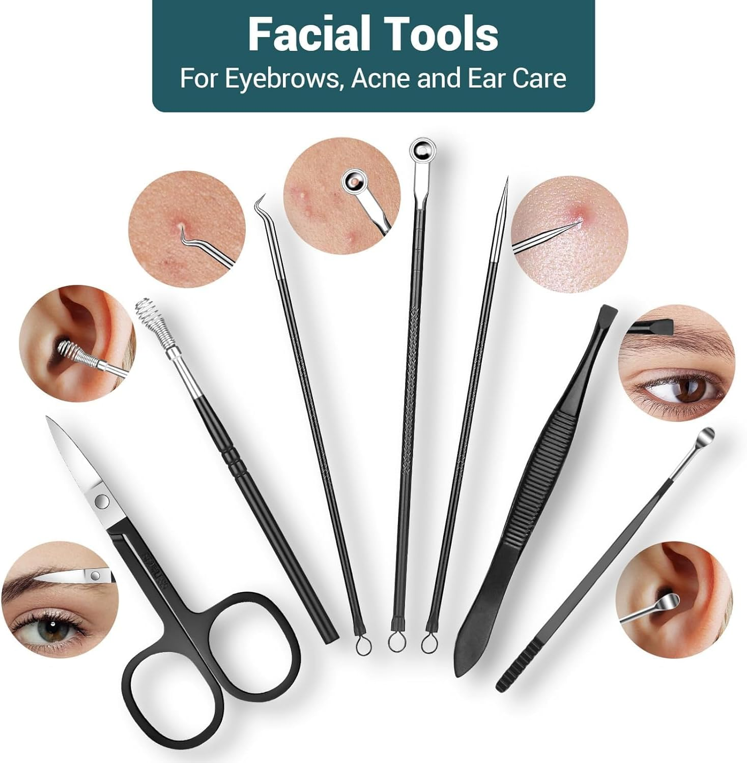 Manicure Set 18Pcs,Duaiu Manicure Pedicure Tools Kit,Nail Clipper Set Gifts for Women/Men,Stainless Steel Nail Set Manicure for Toe and Finger Nails Grooming Care with Zipper Bag image number 5