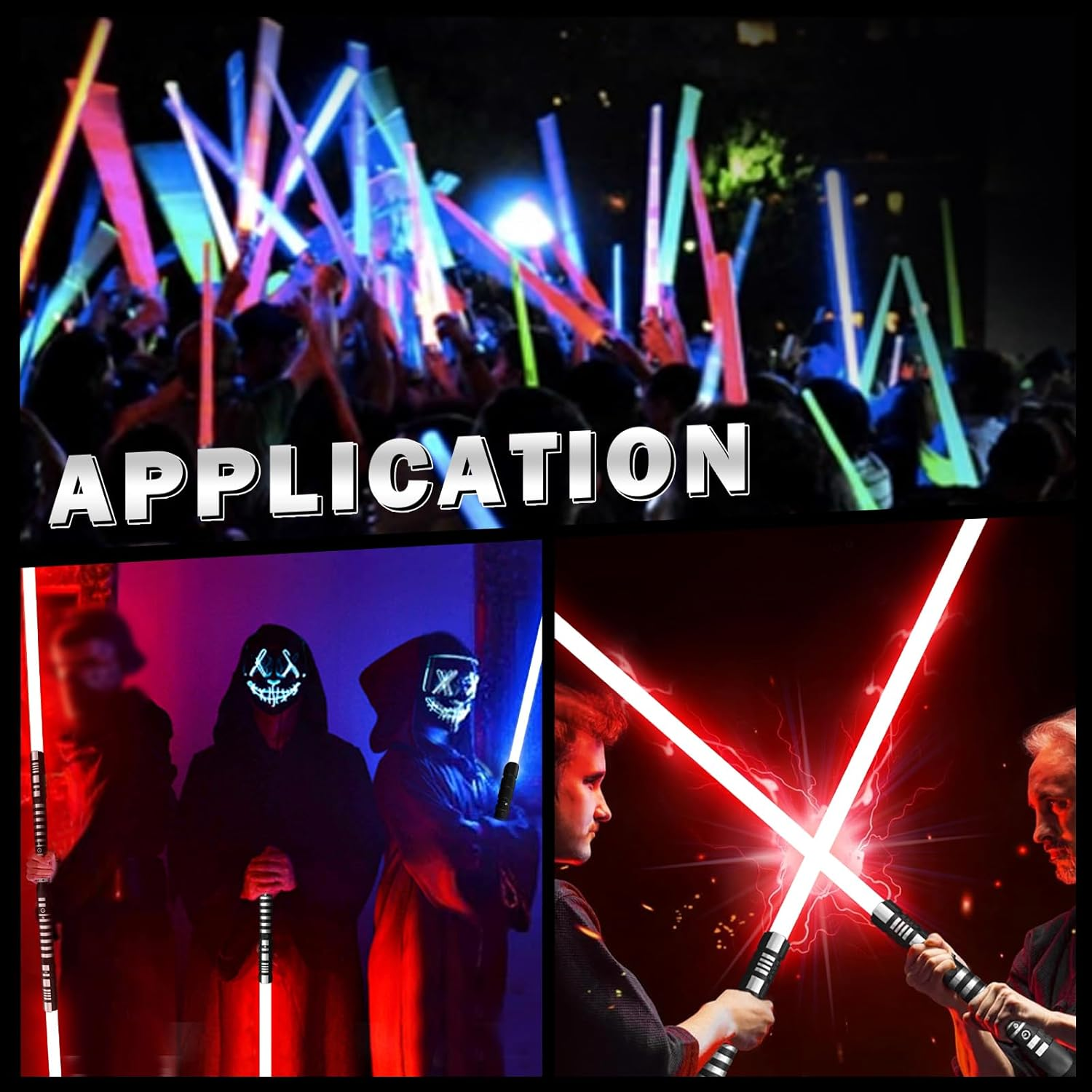 YDD Genius Lightsaber, Upgraded RGB 16 Colors, 4 Sound Modes, Rechargeable Light Saber Toy with Sturdy Metal Handle, USB Charge, Suitable for Children and Adults Dress up & Pretend Play (99Cm)