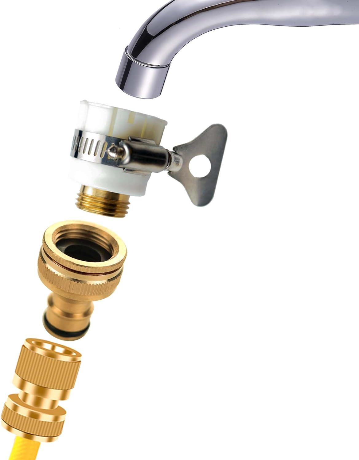 3Pcs Garden Quick Hose Adapter for Old Hoses(14Mm-22Mm),Multi-Functional Hose Adapters and Garden Hose Sets for Lawn& Garden,Washing Cars,Watering Plants&hellip; image number 5