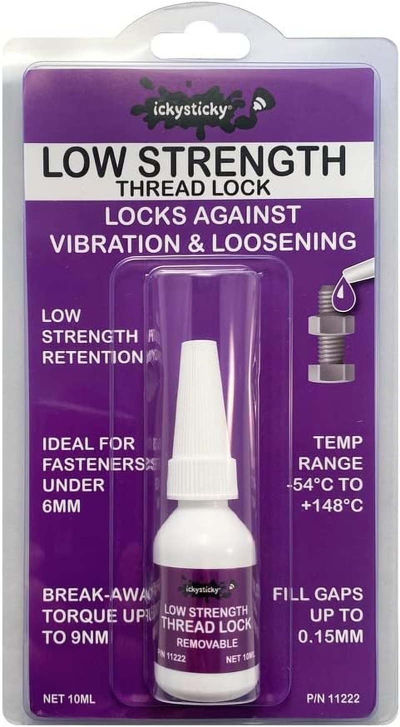 Ickysticky Low Strength Threadlock 10 Ml Purple Oil Tolerant Threadlocker, Screw Glue for Automotive, Anaerobic image number 1
