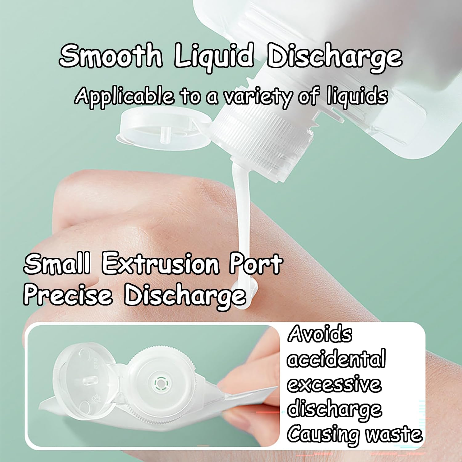 Taoluwin 6Pcs Travel Pouches for Toiletries Set, Leak Proof Clear Squeeze Bags 30Ml/50Ml/100Ml, Triple Seal Travel Size Containers with Stickers, Frosted White image number 1