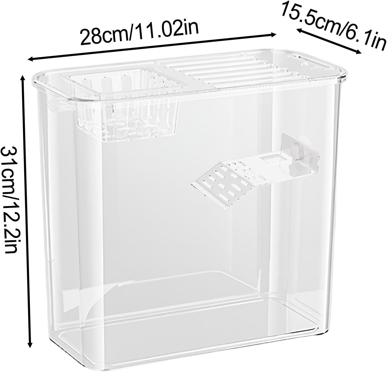 Turtle Aquarium, Transparent Turtle Tank, Turtle Fish Tank, Terrace Turtles Tank, Multifunctional Tortoise Tanks with Clear Design for Turtles and Aquatic Pets, Perfect for Raising and Displaying image number 1