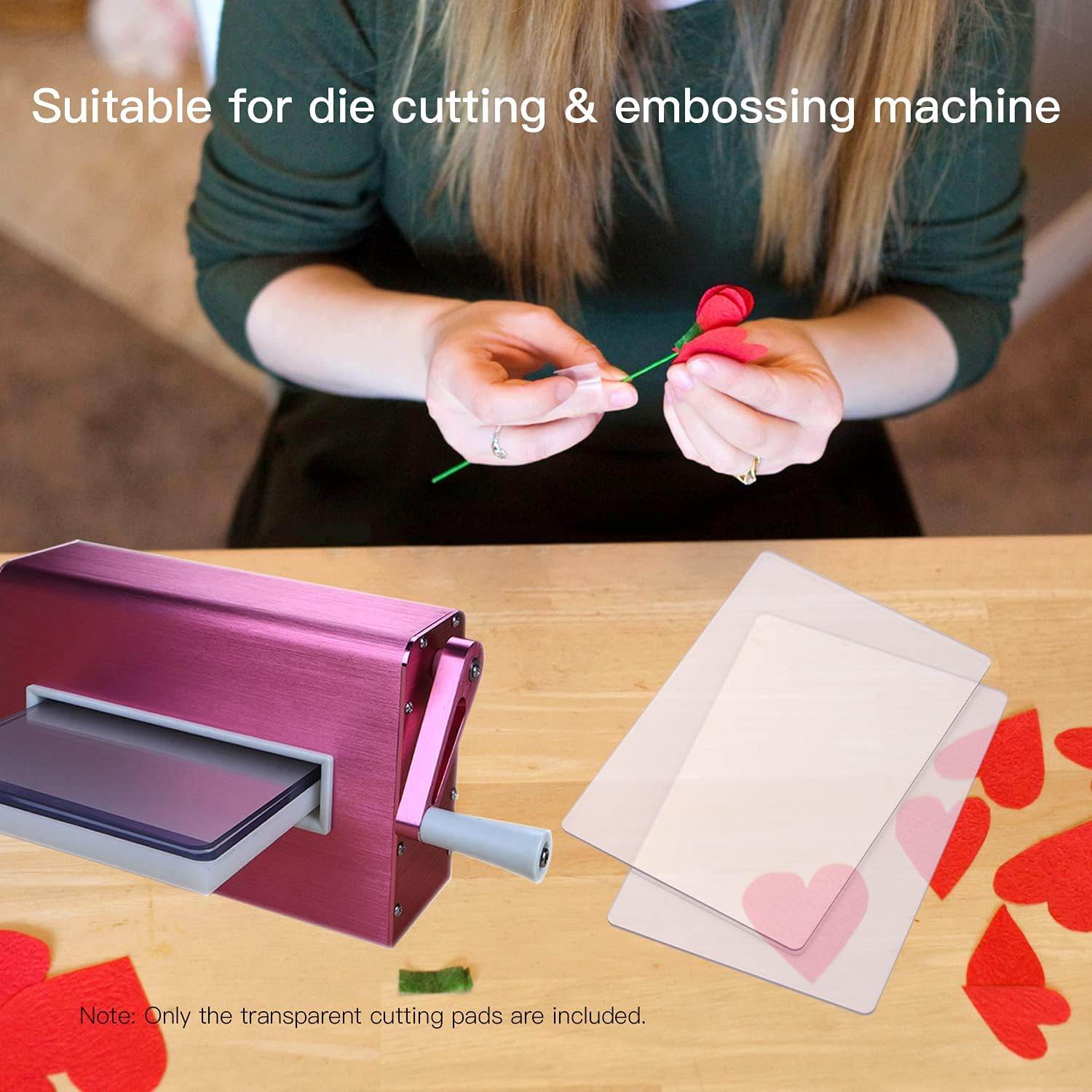 2Pcs Transparent Cutting Pad Accessory Durable PC Material Plate 3Mm Thickness Replacement Pad for Die Cutting & Embossing Machine Arts & Crafts Scrapbooking Cardmaking, 8.7 * 6.1In image number 3