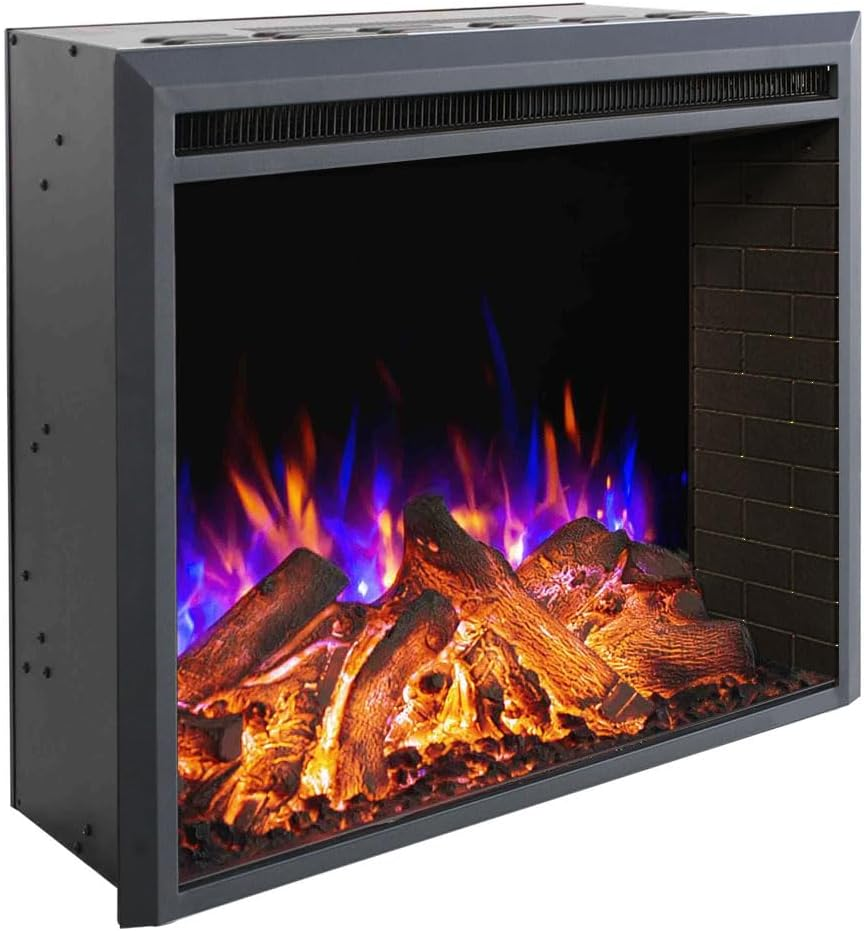 Modaliving Berwick Electric Fireplace Heater White Mantel Suite (Starlight Insert) - Mantel With Primo Insert image number 7