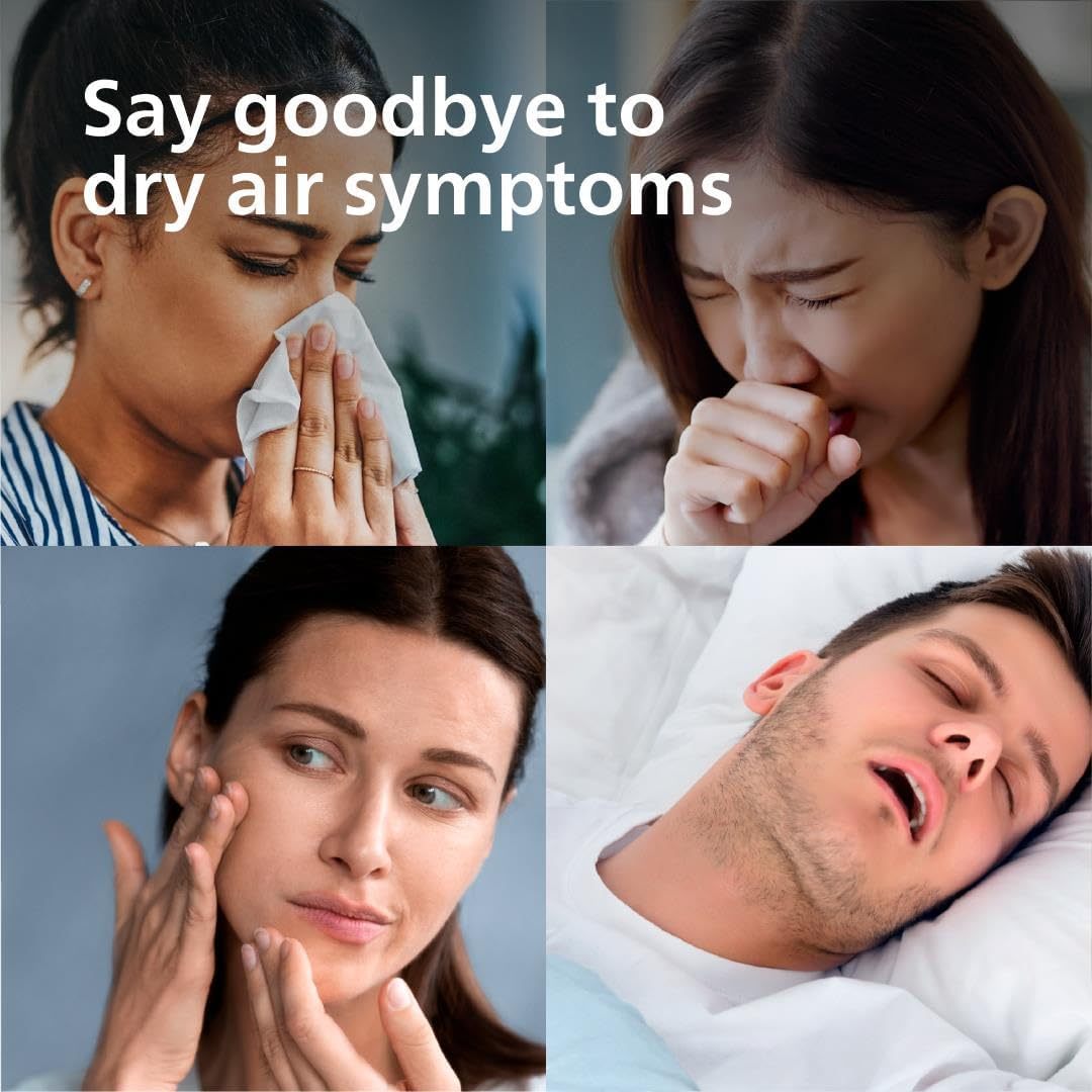 Philips Smart Humidifier, Compact yet Powerful with Sky High Mist, up to 32H Runtime, 3L Top-Fill Water Reservoir, Aromatherapy, Ultra Quiet, Night Light, for (Bed-) Rooms up to 41M&sup2; (HU1510/04) image number 5