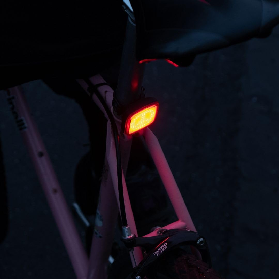 KNOG Blinder Rear Bike Light - 100 Lumen USB Rechargeable Bike Tail Light &ndash; Waterproof Bike Rear Light, 8 Light Modes, Fits 22-32Mm Handlebars, 450M Visibility - Peace Design Black