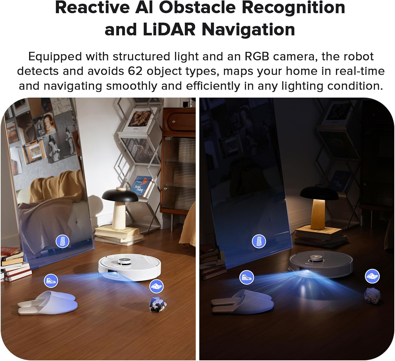 Roborock Qrevo Curv Robot Vacuum and Mop, 18,500Pa Suction, Zero-Tangling, Duodivide Main Brush, Flexiarm Arc Side Brush, Flexiarm Mop, Adaptilift Chassis, Auto Mop Washing & Drying, Self-Emptying image number 2