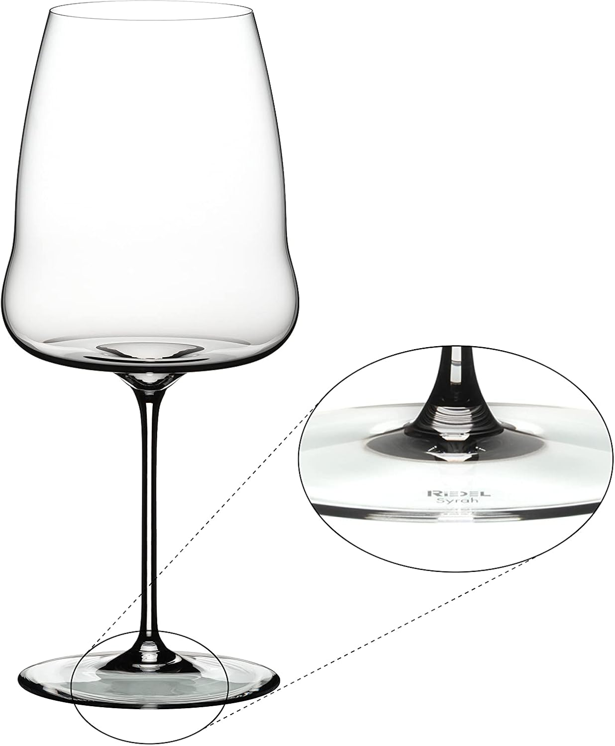 Riedel Winewings Syrah Crystal Wine Glass, Clear &ndash; Enhances the Bold, Complex Flavours of Syrah Wines &ndash; Elegant Glassware for Wine Collectors & Connoisseurs &ndash; 865 Ml Capacity image number 2