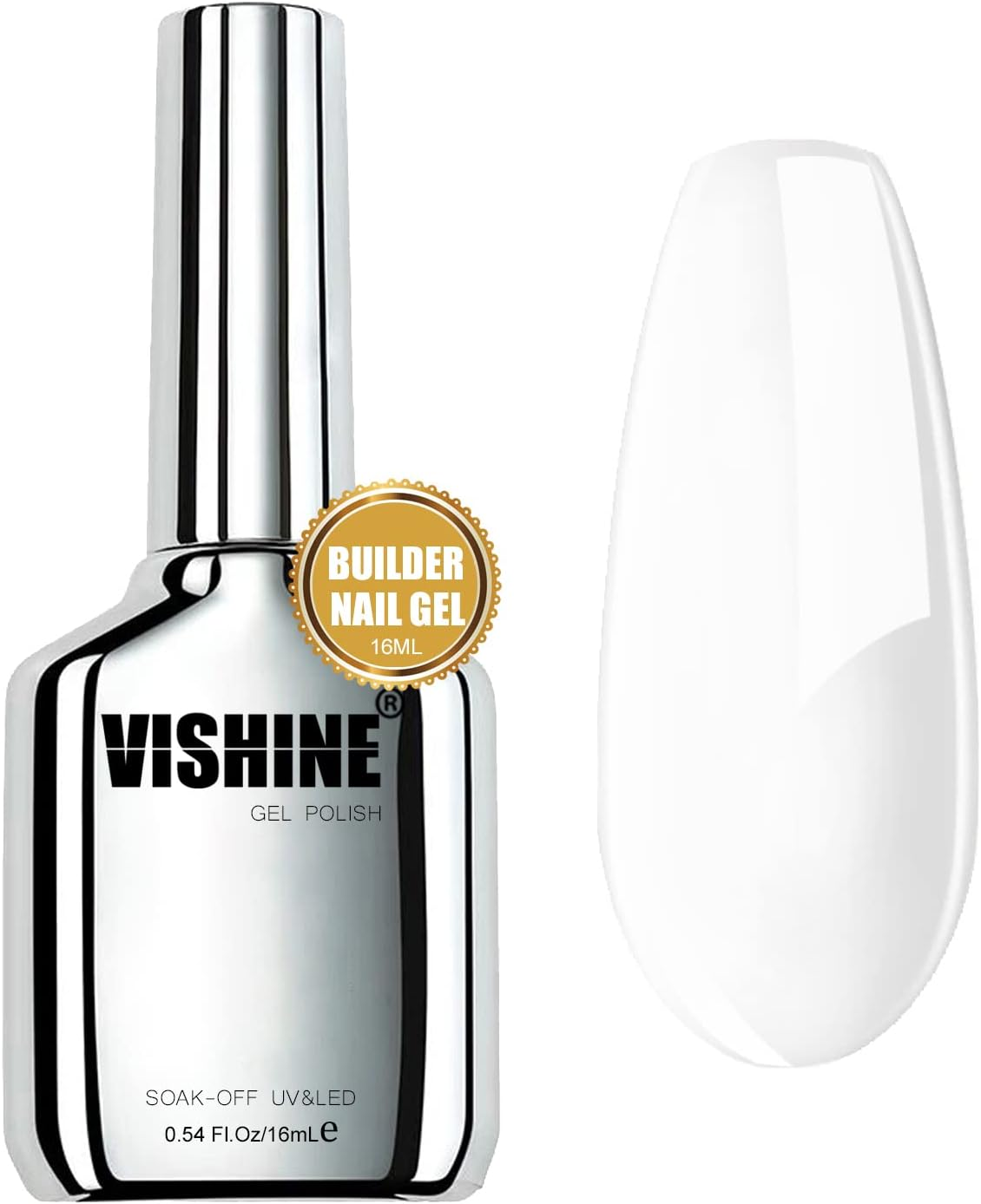 Vishine 16Ml Gel Polish Gel No Wipe Top Coat - Ultra Glossy Shine Finish and Long Lasting, Soak off Nail Lamp Gel, 0.54 Oz